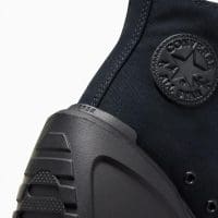 کتونی لژدار کانورس آل استار Chuck 70 De Luxe Wedge مشکی مردانه و زنانه اورجینال