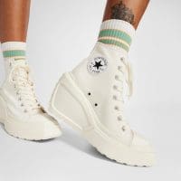 کتونی لژدار کانورس آل استار Chuck 70 De Luxe Wedge کرم مردانه و زنانه اورجینال