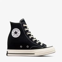 کتونی لژدار کانورس آل استار Chuck 70 Wedge مشکی زنانه اورجینال