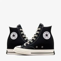 کتونی لژدار کانورس آل استار Chuck 70 Wedge مشکی زنانه اورجینال