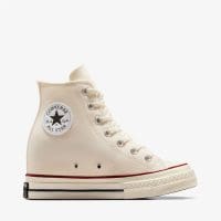 کتونی لژدار کانورس آل استار Chuck 70 Wedge کرم زنانه اورجینال