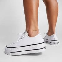 کتونی لژدار کانورس آل استار Chuck Taylor All Star سفید مردانه و زنانه اورجینال