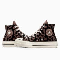 کتونی لژدار کانورس آل استار Chuck Taylor All Star قهوه‌ای زنانه اورجینال