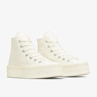 کتونی لژدار کانورس آل استار Chuck Taylor All Star Modern Lift کرم مردانه و زنانه اورجینال