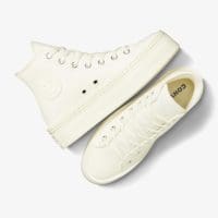 کتونی لژدار کانورس آل استار Chuck Taylor All Star Modern Lift کرم مردانه و زنانه اورجینال