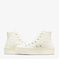 کتونی لژدار کانورس آل استار Chuck Taylor All Star Modern Lift کرم مردانه و زنانه اورجینال