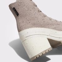 کتونی لژدار کانورس آل استار Chuck Taylor All Star Modern Lift کرم مردانه و زنانه اورجینال