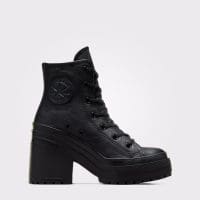 کتونی چرمی لژدار کانورس آل استار Chuck 70 De Luxe مشکی زنانه اورجینال