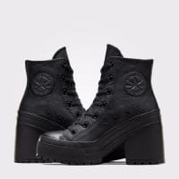 کتونی چرمی لژدار کانورس آل استار Chuck 70 De Luxe مشکی زنانه اورجینال