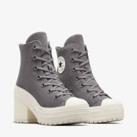 کتونی چرمی لژدار کانورس آل استار Chuck 70 De Luxe Heel طوسی مردانه و زنانه اورجینال