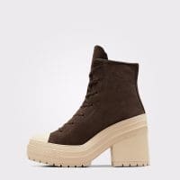 کتونی چرمی لژدار کانورس آل استار Chuck 70 De Luxe Heel قهوه‌ای مردانه و زنانه اورجینال