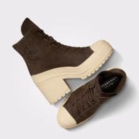 کتونی چرمی لژدار کانورس آل استار Chuck 70 De Luxe Heel قهوه‌ای مردانه و زنانه اورجینال