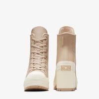 کتونی چرمی لژدار کانورس آل استار Chuck 70 De Luxe Heel قهوه‌ای مردانه و زنانه اورجینال