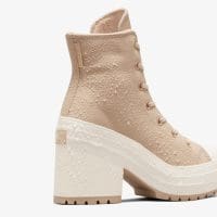 کتونی چرمی لژدار کانورس آل استار Chuck 70 De Luxe Heel قهوه‌ای مردانه و زنانه اورجینال