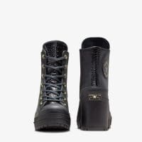 کتونی چرمی لژدار کانورس آل استار Chuck 70 De Luxe Heel مشکی مردانه و زنانه اورجینال