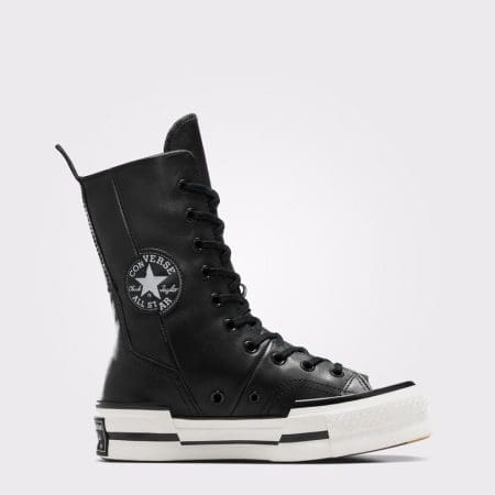 کتونی چرمی لژدار کانورس آل استار Chuck 70 Plus XHi مشکی مردانه و زنانه اورجینال