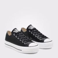 کتونی چرمی لژدار کانورس آل استار Chuck Taylor All Star مشکی مردانه و زنانه اورجینال