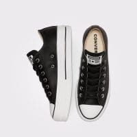 کتونی چرمی لژدار کانورس آل استار Chuck Taylor All Star مشکی مردانه و زنانه اورجینال