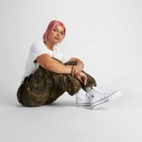 کتونی چرمی لژدار کانورس آل استار Chuck Taylor All Star Lift سفید مردانه و زنانه اورجینال