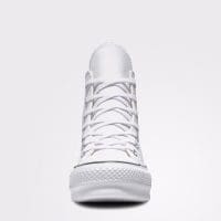 کتونی چرمی لژدار کانورس آل استار Chuck Taylor All Star Lift سفید مردانه و زنانه اورجینال