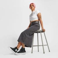 کتونی چرمی لژدار کانورس آل استار Chuck Taylor All Star Lift مشکی مردانه و زنانه اورجینال