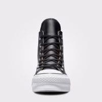 کتونی چرمی لژدار کانورس آل استار Chuck Taylor All Star Lift مشکی مردانه و زنانه اورجینال