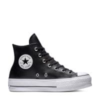 کتونی چرمی لژدار کانورس آل استار Chuck Taylor All Star Lift مشکی مردانه و زنانه اورجینال