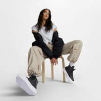 کتونی چرمی کانورس Cruise مشکی مردانه و زنانه اورجینال