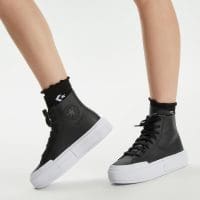 کتونی چرمی کانورس Cruise مشکی مردانه و زنانه اورجینال