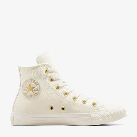 کتونی چرمی کانورس آل استار Chuck Taylor All Star کرم زنانه اورجینال