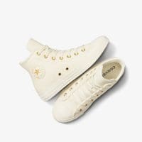 کتونی چرمی کانورس آل استار Chuck Taylor All Star کرم زنانه اورجینال