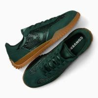 کتونی چرمی کانورس آل استار x Swarovski Run Star Trainer سبز مردانه و زنانه اورجینال