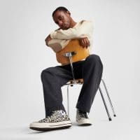 کتونی کانورس Chuck 70 Leopard Print کرم مردانه و زنانه اورجینال