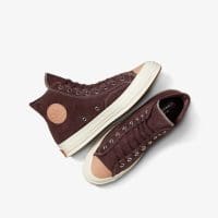 کتونی کانورس Chuck 70 Taylored Lux قهوه‌ای چرمی مردانه و زنانه اورجینال