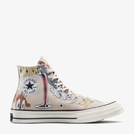 کتونی کانورس Chuck 70 x Tom & Jerry بژ مردانه و زنانه اورجینال