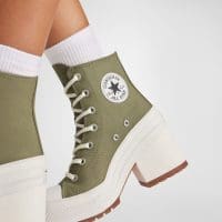 کتونی کانورس آل استار Chuck 70 De Luxe Heel سبز زیتونی زنانه اورجینال