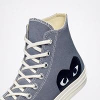 کتونی کانورس آل استار Chuck 70 x Comme Des Garçons Play طوسی مردانه و زنانه اورجینال