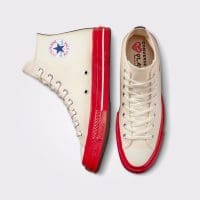 کتونی کانورس آل استار Chuck 70 x Comme Des Garçons Play کرم مردانه و زنانه اورجینال