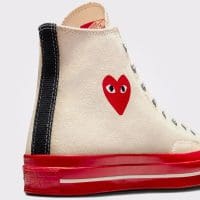 کتونی کانورس آل استار Chuck 70 x Comme Des Garçons Play کرم مردانه و زنانه اورجینال