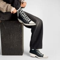 کتونی کانورس آل استار Chuck De Luxe مشکی زنانه اورجینال