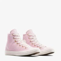 کتونی کانورس آل استار Chuck Taylor All Star بافت‌دار صورتی زنانه اورجینال