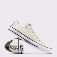 کتونی کانورس آل استار Chuck Taylor All Star Leopard کرم مردانه و زنانه اورجینال