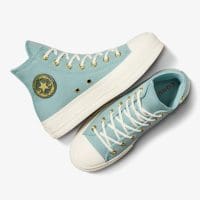 کتونی کانورس آل استار Chuck Taylor All Star Lift آبی روشن زنانه لژدار اورجینال