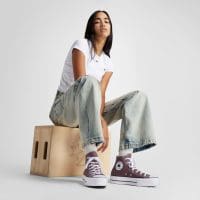 کتونی کانورس آل استار Chuck Taylor All Star Lift بنفش زنانه لژدار اورجینال