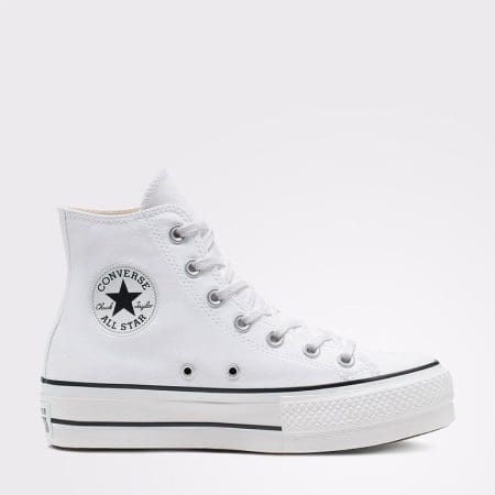 کتونی کانورس آل استار Chuck Taylor All Star Lift سفید لژدار مردانه و زنانه اورجینال