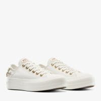 کتونی کانورس آل استار Chuck Taylor All Star Lift سفید لژدار زنانه اورجینال