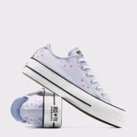 کتونی کانورس آل استار Chuck Taylor All Star Lift لژدار آبی آسمانی زنانه اورجینال