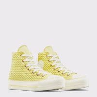 کتونی کانورس آل استار Chuck Taylor All Star Lift لژدار بافت‌دار زرد زنانه اورجینال