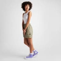 کتونی کانورس آل استار Chuck Taylor All Star Lift لژدار بافت‌دار دار بنفش زنانه اورجینال