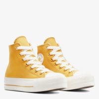 کتونی کانورس آل استار Chuck Taylor All Star Lift لژدار زرد زنانه اورجینال